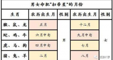 男女命铁扫帚查询方法 犯月 明犯 暗犯